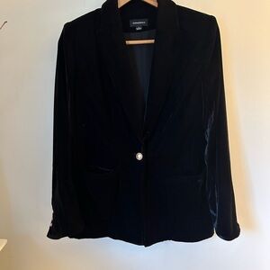 Summersalt Black Velvet Blazer, sz 6